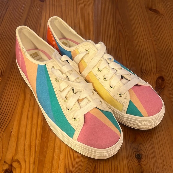 Kate Spade X Keds Triple Kick Multi Stripe Sneakers size 9 - Picture 1 of 11